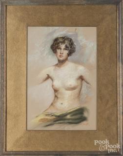 Appraisal: Henry Davenport American b pastel female nude signed lower right