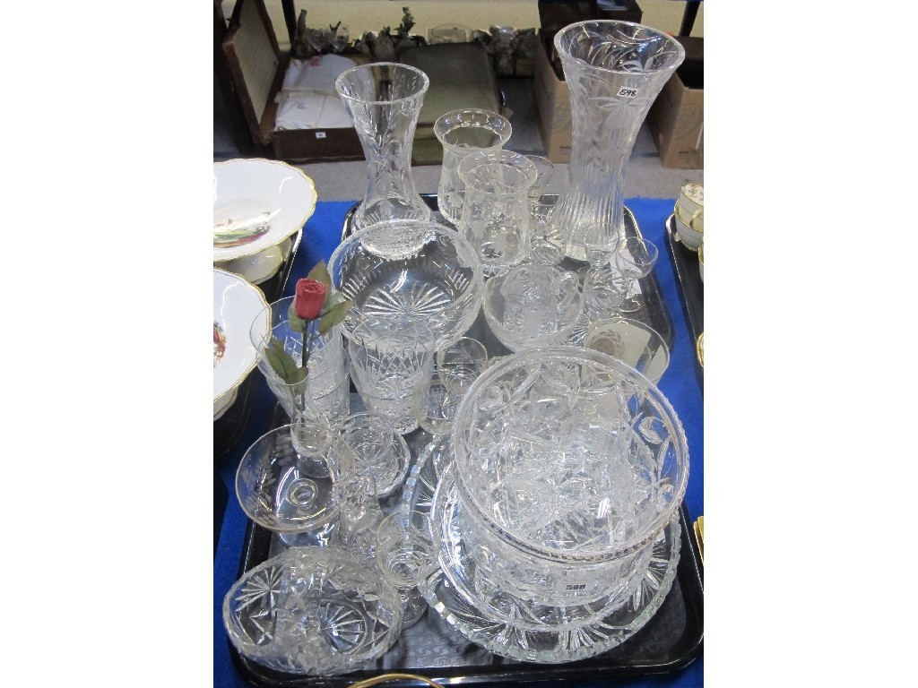 Appraisal: Two trays of crystal including Stuart and Royal Brierley