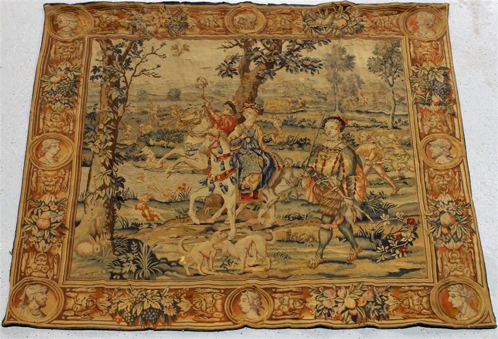 Appraisal: LOUIS XIV GOBELINS STYLE TAPESTRY TH TH CENTURY this tapestry