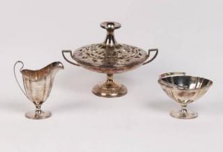 Appraisal: PIECE MISCELLANEOUS LOT OF STERLING AND SILVER PLATE CONSISTING OF