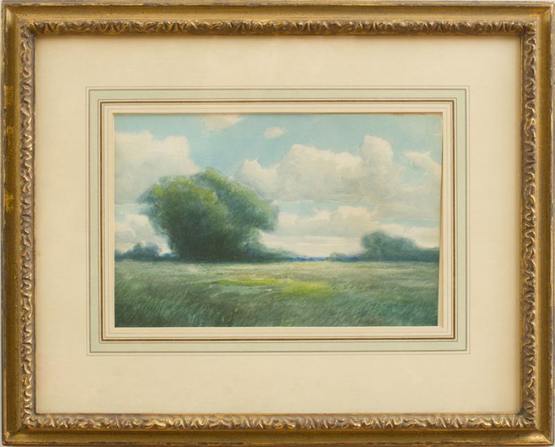 Appraisal: MILNE RAMSEY - STUDY IN GREEN Watercolor on paper signed