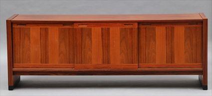 Appraisal: Danish Modern Rosewood Teak and Walnut Credenza Dyrlund in x