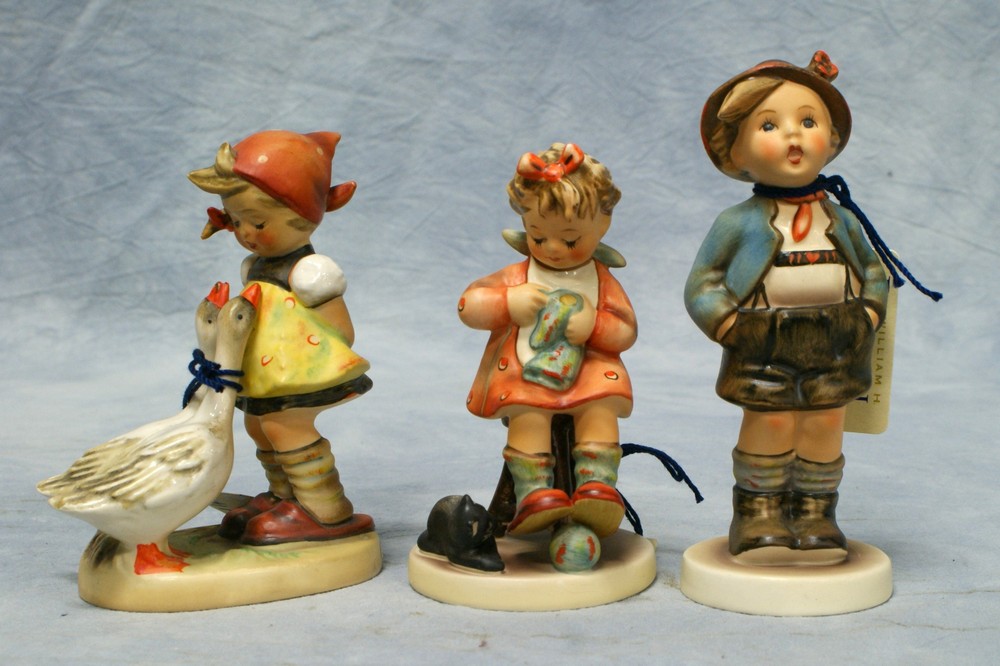 Appraisal: Goebel Hummel figurines Brother Hum Goose Girl Hum Mothers Helper