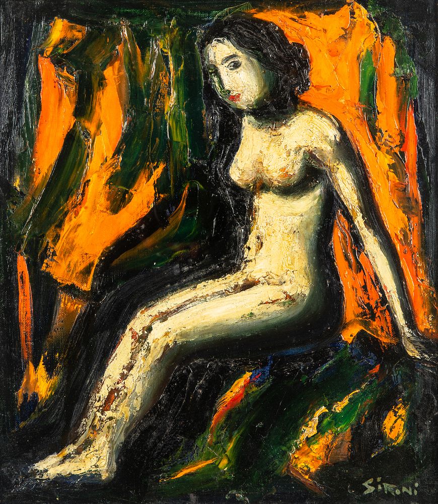 Appraisal: MARIO SIRONI ITALIAN - MARIO SIRONI ITALIAN - Seated Nude