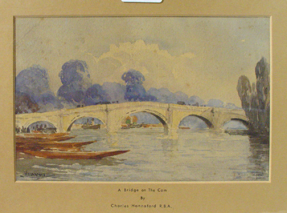 Appraisal: Charles Hannaford R B A - Bridge on the Cam