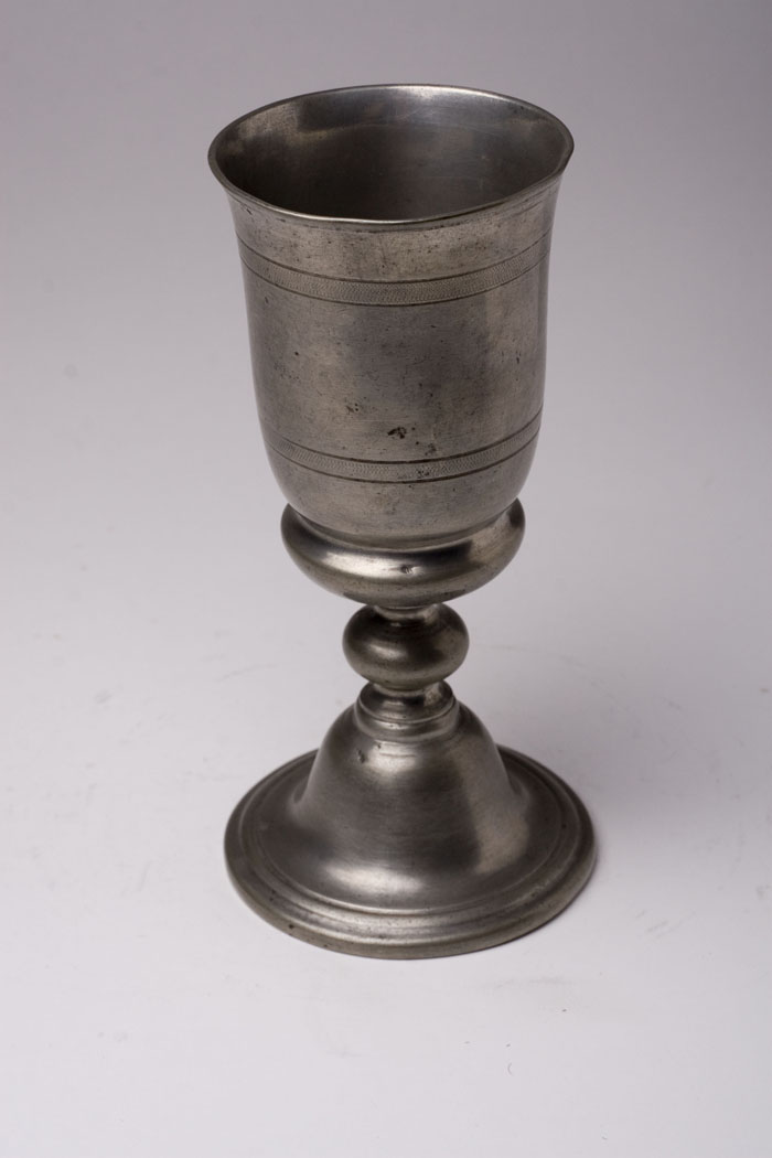 Appraisal: PEWTER CHALICE ATTRIBUTED TO ISRAEL TRASK - Beverly Massachusetts circa