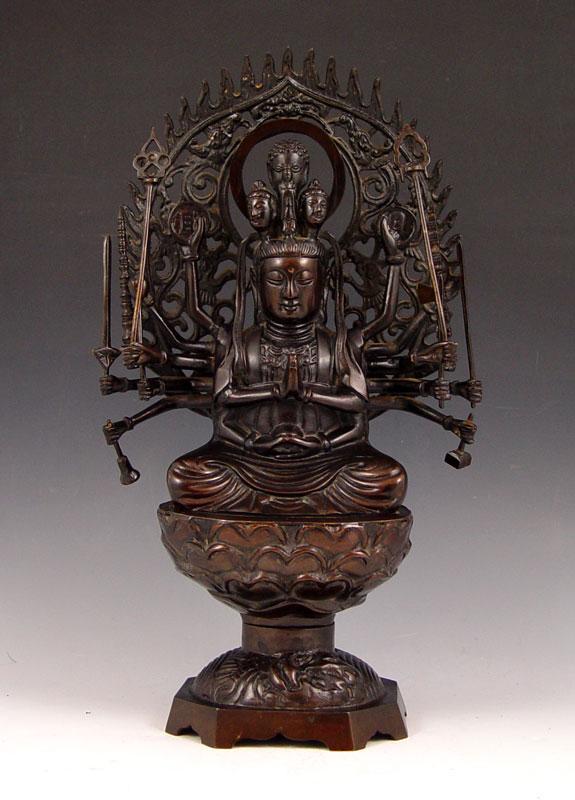 Appraisal: BRONZE TIBETAN BUDDHA '' tall