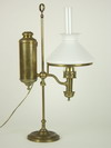 Appraisal: STUDENT LAMP - Brass student lamp patented March with a