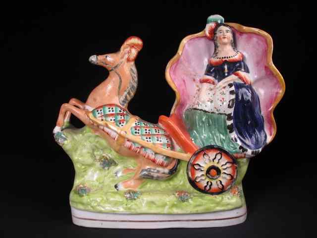 Appraisal: Rare th century porcelain Staffordshire figural group depicting Mademoiselle Alboni