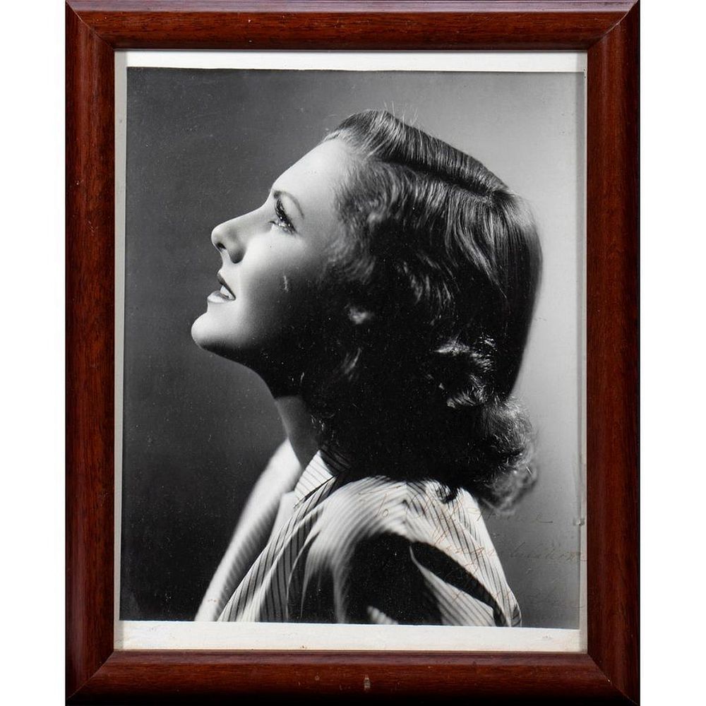 Appraisal: Jean Arthur Original autographed inscribed photograph Size x Condition Showing