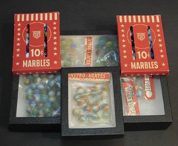 Appraisal: Grouping of bagged marbles Accumulation of various Vitro marbles includes