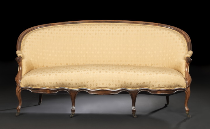 Appraisal: Napoleon III Rosewood Settee third quarter th century in the