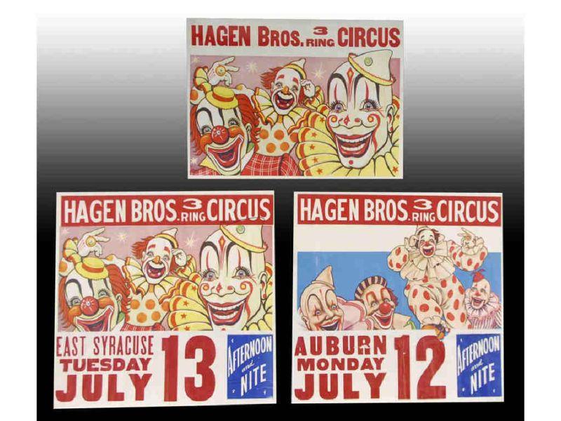 Appraisal: Lot of Circus Posters with Clowns Description '' x ''