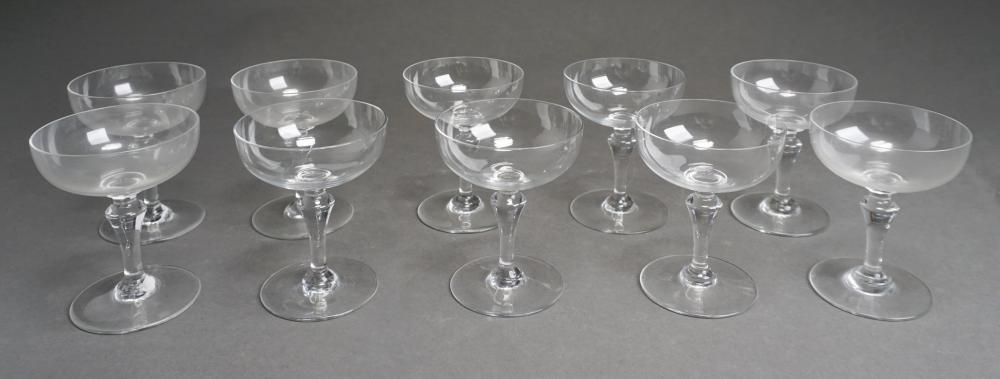 Appraisal: Ten Baccarat Crystal Saucer Champagnes