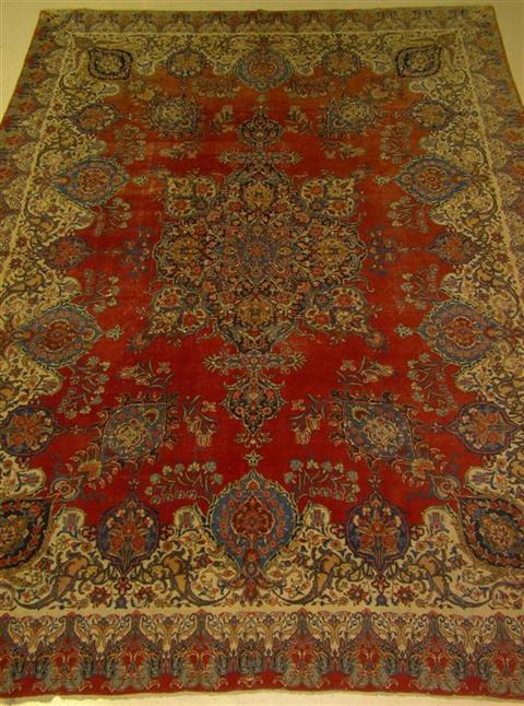 Appraisal: TABRIZ RUG Red ground