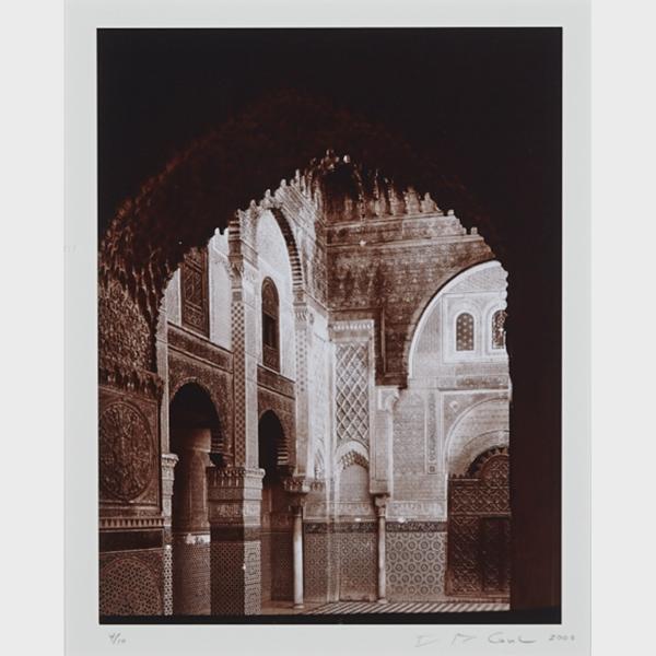 Appraisal: David R Cowles - MOROCCAN INTERIOR WITH BOXING RING COURTYARD