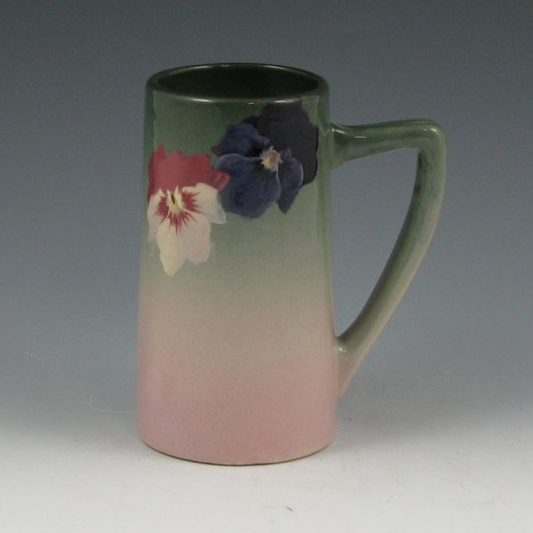 Appraisal: Colorful Weller Eocean mug with pansies Marked Weller Eocean Minor