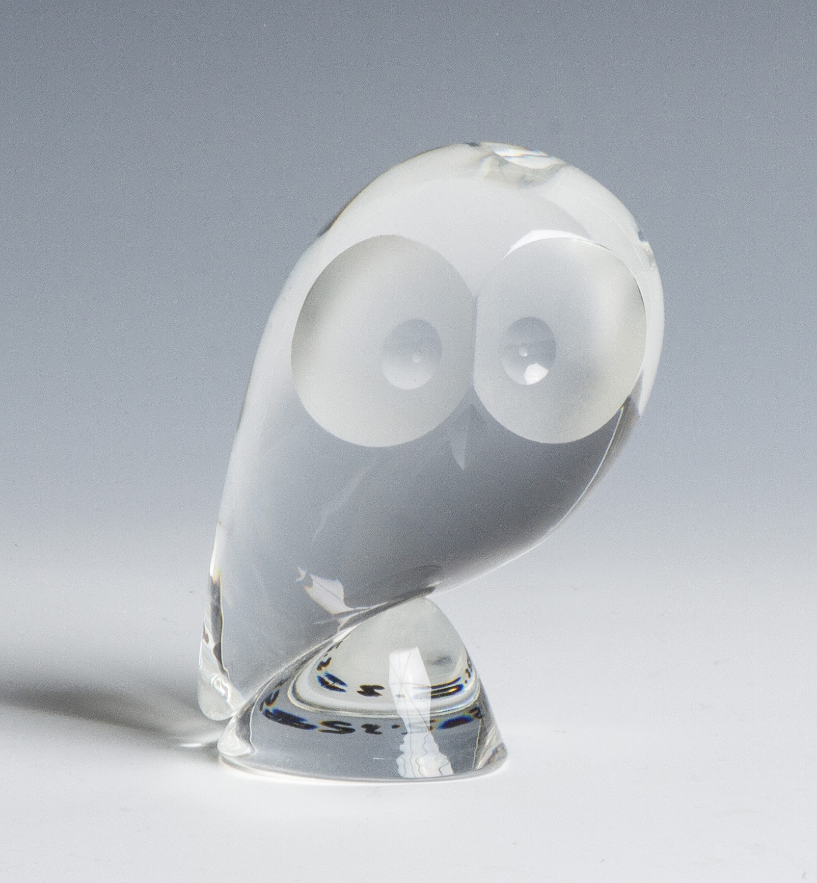 Appraisal: Steuben Crystal Owl by Donald Pollard Sgn Steuben