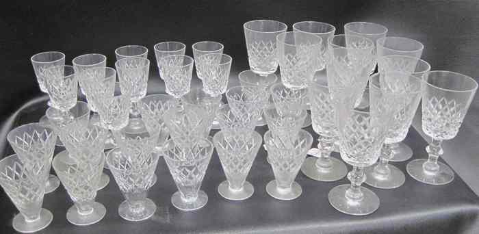 Appraisal: PIECE SET HAWKES CUT CRYSTAL STEMWARE some signed comprised of