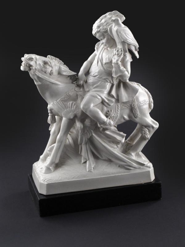 Appraisal: The Falconer a Charles Vyse blanc de chine stoneware figure