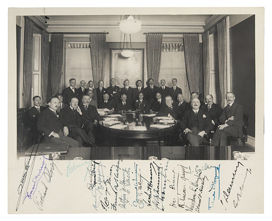 Appraisal: WORLD WAR I Photograph Signed by members of the war