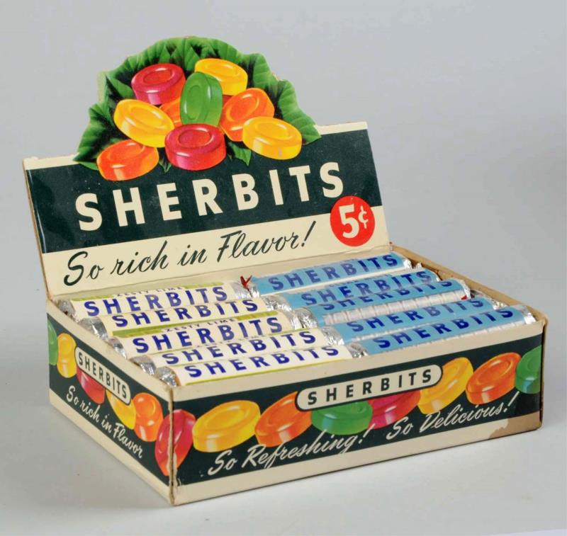 Appraisal: Sherbits Candy Full Vendor Box This Sherbits vendor box is