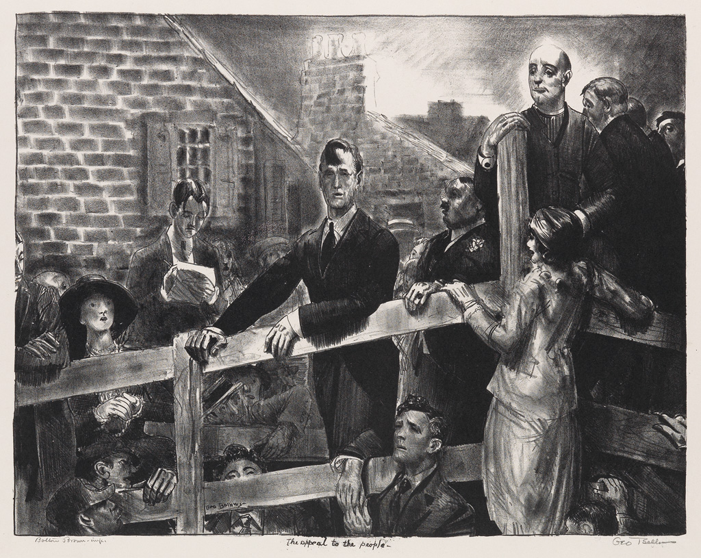 Appraisal: GEORGE BELLOWS The Appeal to the People Lithograph - x