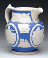 Appraisal: CHICAGO FIRE PITCHER BY COPELAND SPODE Designed by Frank E