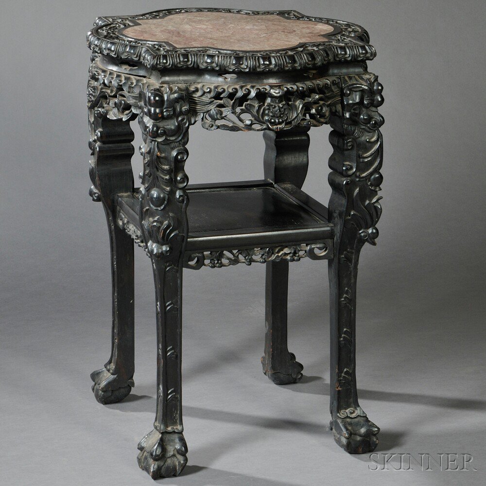 Appraisal: Export Marble-top Stand China late th early th century the