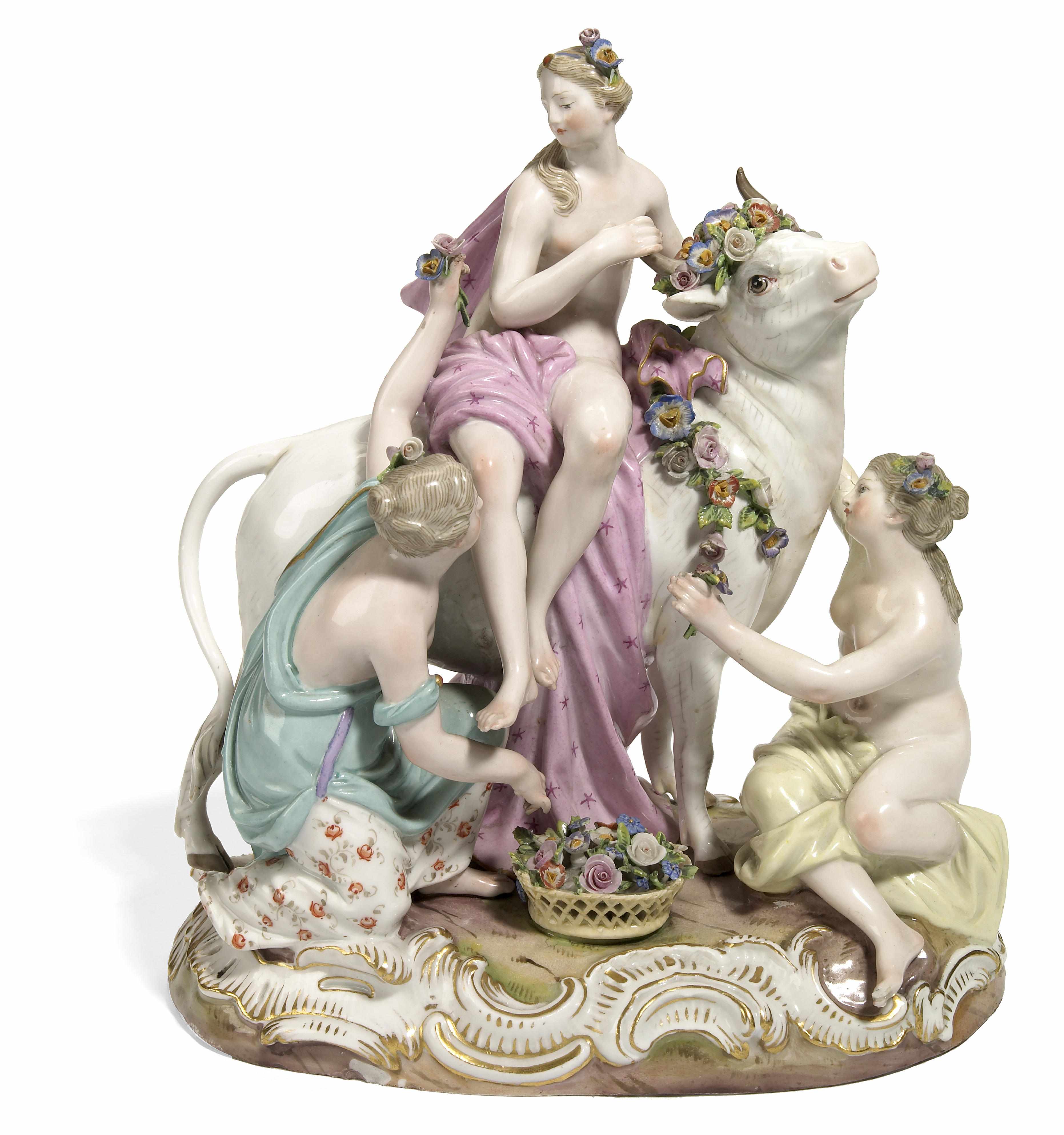 Appraisal: A Meissen figural group of Europa and the Bull after