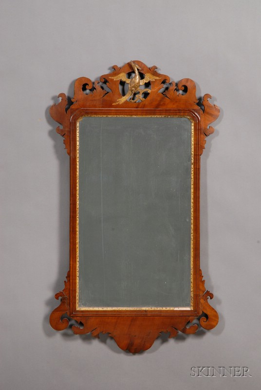 Appraisal: Chippendale Mahogany and Gilt-gesso Mirror England or America late th