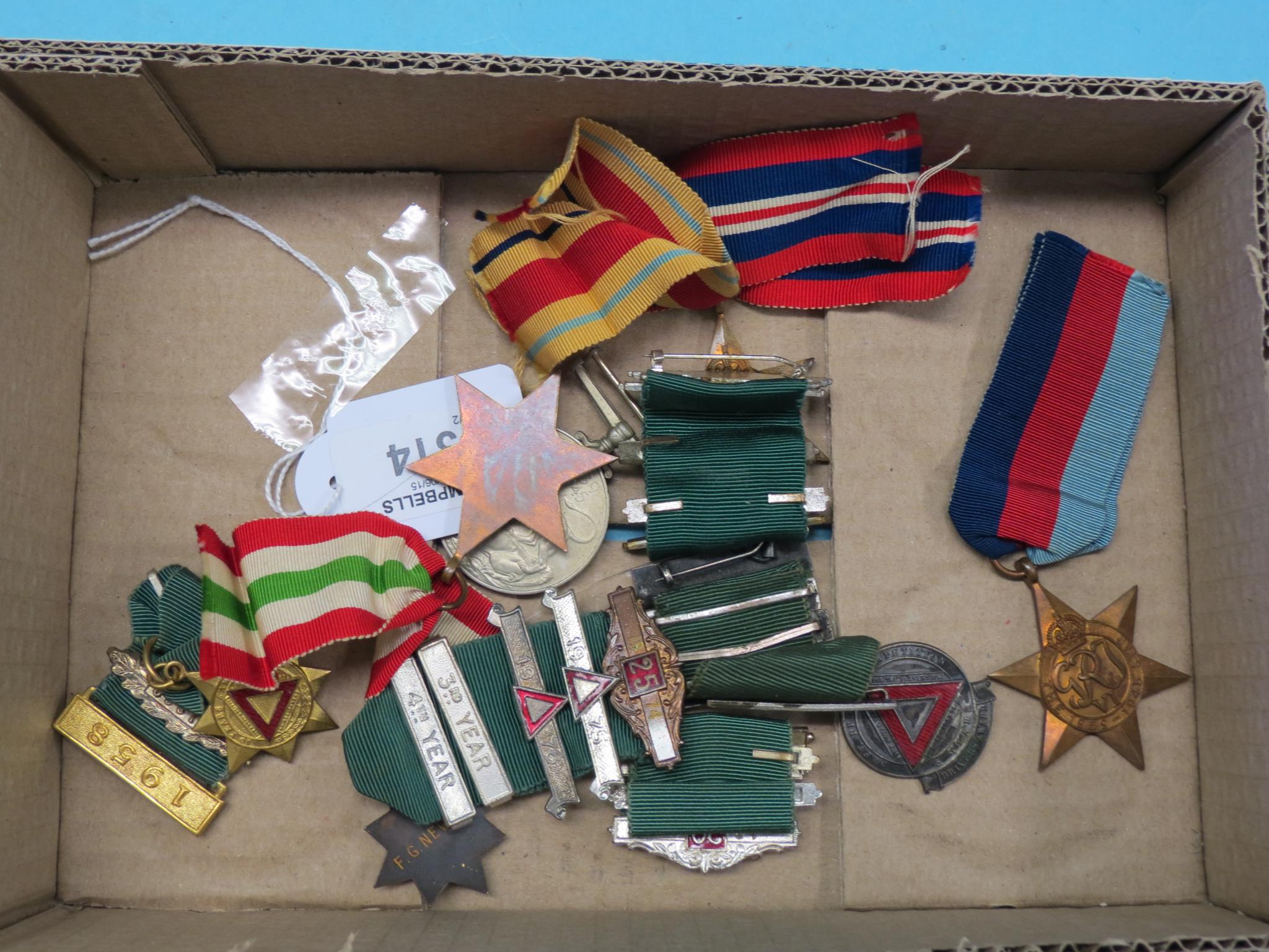 Appraisal: WWII medals and civilian clasps