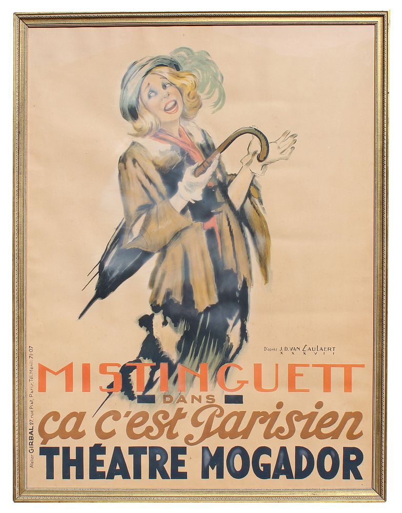 Appraisal: Original Ca c'est Parisien Large Poster Original poster of Mistinguett