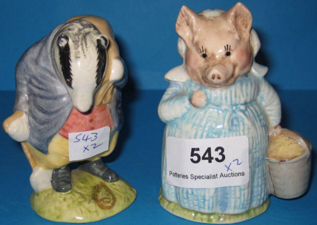 Appraisal: Beswick Beatrix Potter Figures Tommy Brock and Aunt Petitoes Both