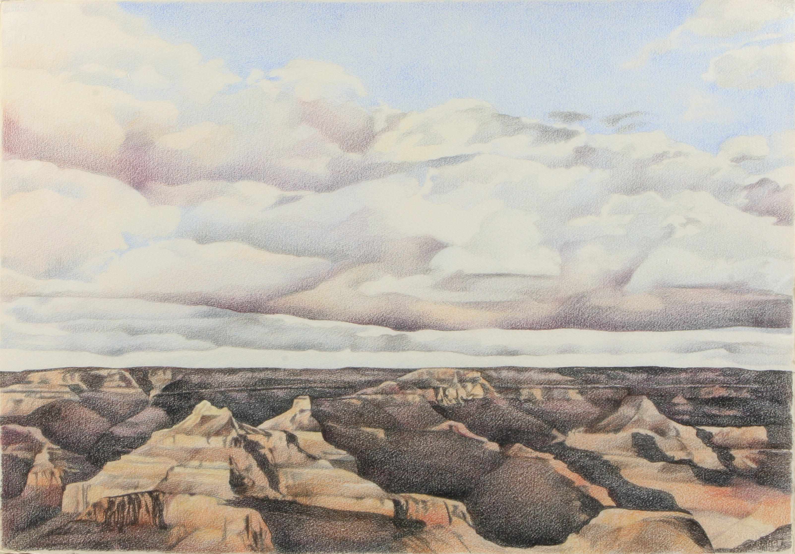 Appraisal: Diane Burko American born Yavapai Point colored pencil on paper