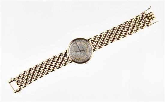 Appraisal: Movado gold wristwatch jewels works in K pink gold case