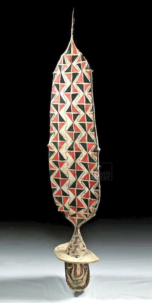 Appraisal: th C Papua New Guinea Painted Fiber Dance Costume Oceania