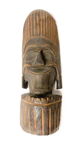 Appraisal: Carved Contemporary African Mask Contemporary African mask form reminiscent of