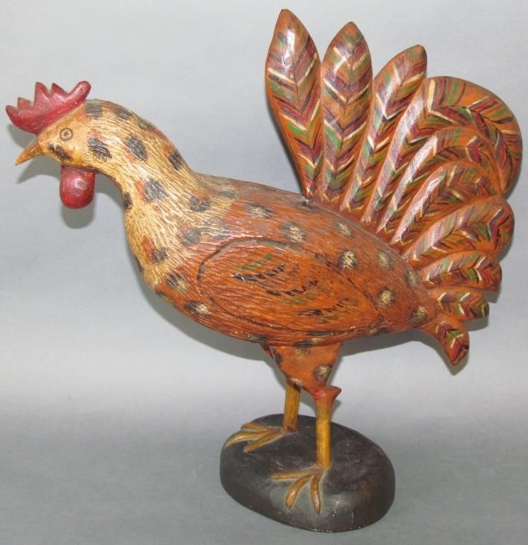 Appraisal: LARGE WALTER JUNE GOTTSHALL ROOSTER no damage