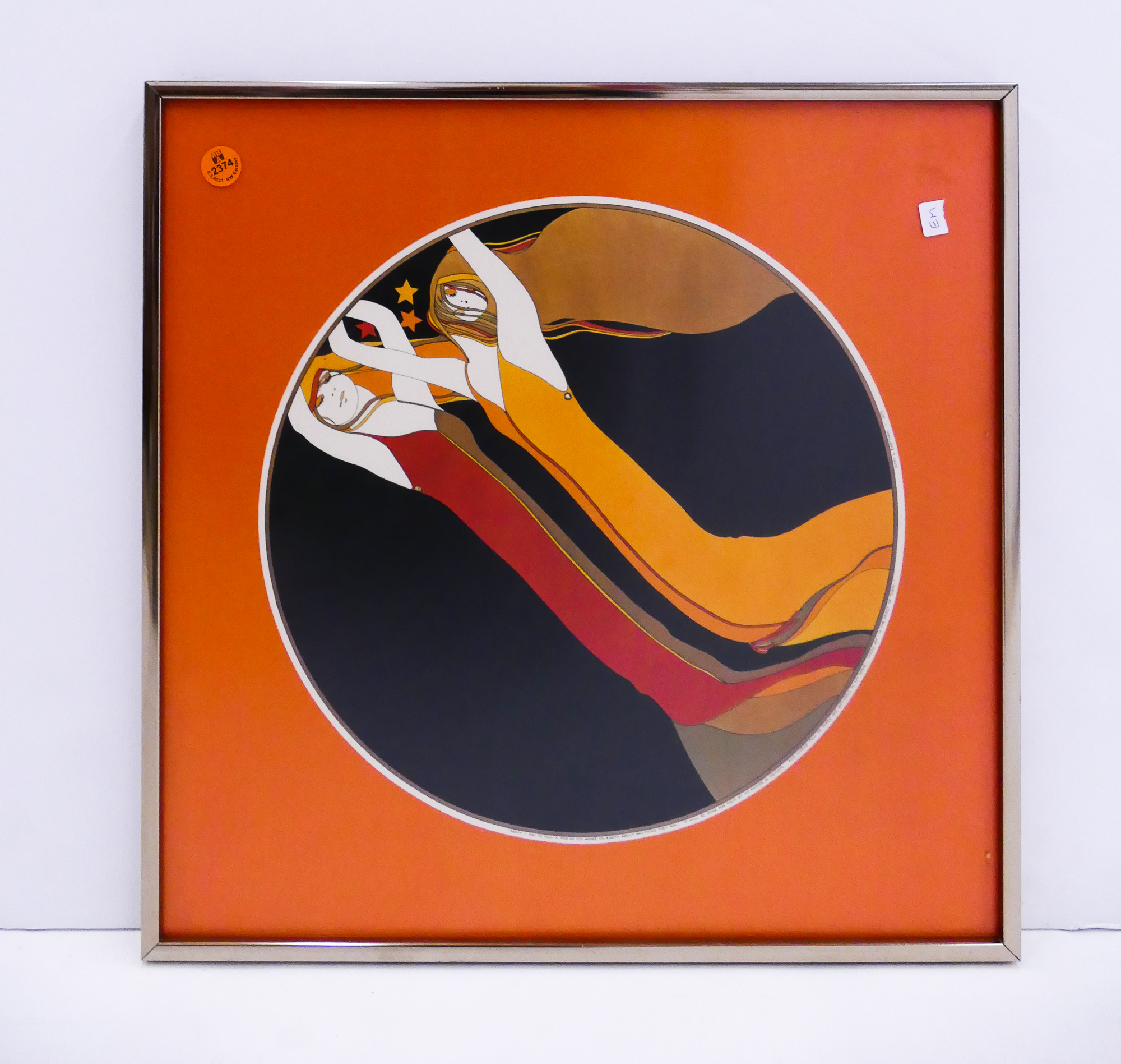 Appraisal: John Eastman Psychedelic Print Framed- x ''