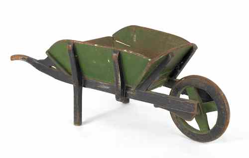 Appraisal: Child's painted wheelbarrow th c l