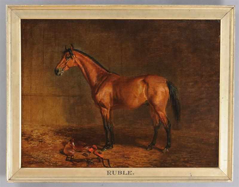 Appraisal: EDWARD TROYE - RUBLE BAY HORSE Oil on canvas signed