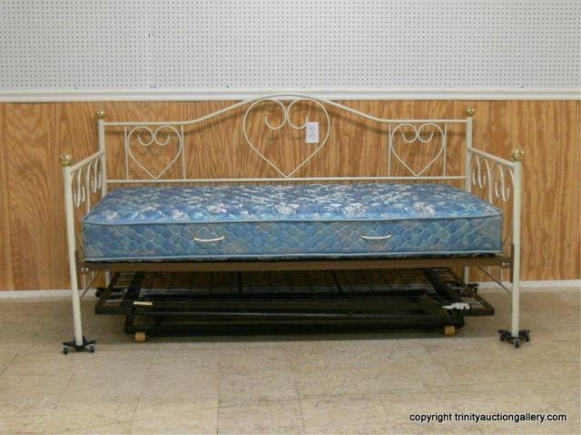 Appraisal: Metal Frame Day Bed with Trundle Frame - tube steel