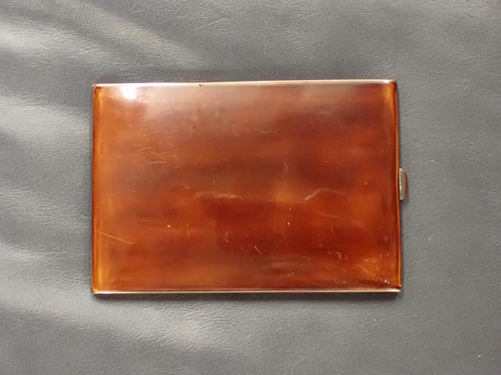 Appraisal: FRENCH STERLING SILVER AND ENAMEL CIGARETTE CASE gilt wash interior