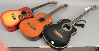 Appraisal: Three guitars including Carlo Robelli Bas guitar model CRB- B