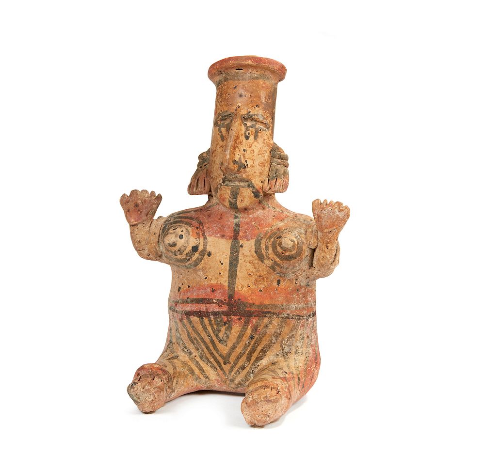 Appraisal: Jalisco Seated Figure West Mexico circa BCE - CE Earthenware