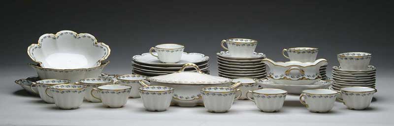 Appraisal: -PIECE PARTIAL DINNER SERVICE BY THEODORE HAVILAND LIMOGES Gold trimmed