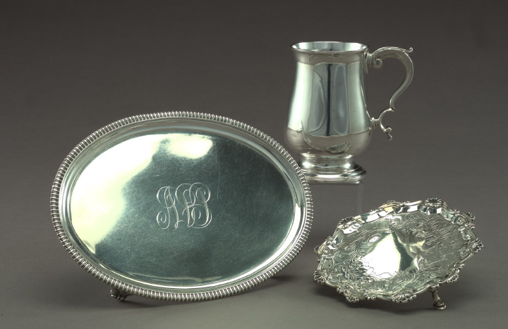 Appraisal: Oval George III Sterling Silver Gadroon -Edged Footed Salver London