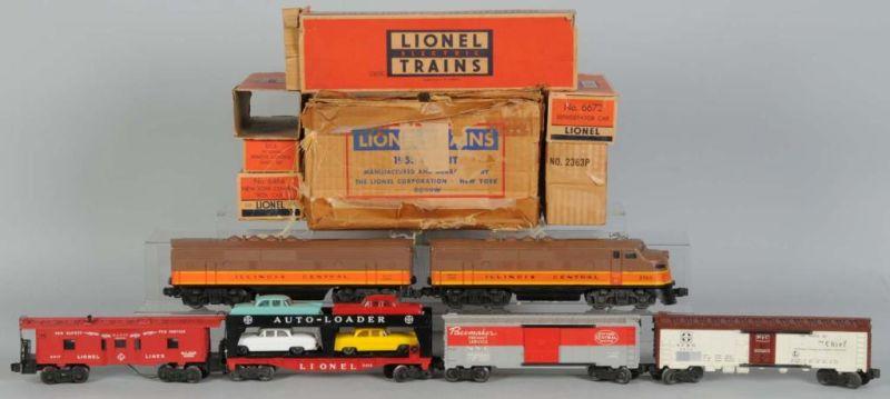 Appraisal: Lionel No W O-Gauge Freight Set in OB Description Post-war