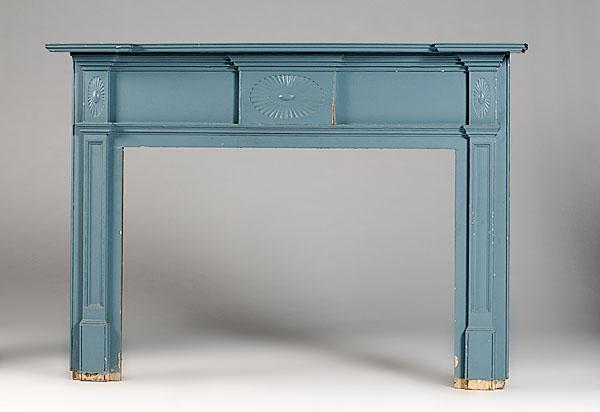 Appraisal: FEDERAL-STYLE MANTEL IN BLUE PAINT late th century The top